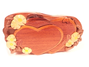 Keepsake Box - Two Hearts With Flower