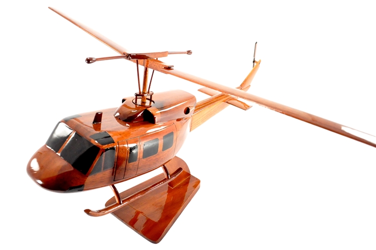UH1 Huey Mahogany Wood Desktop Helicopter Model